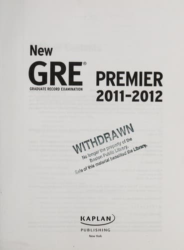 Tapa de New GRE premier, 2011-2012