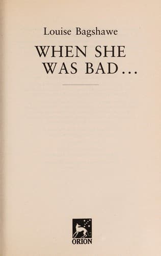 Tapa de When she was bad