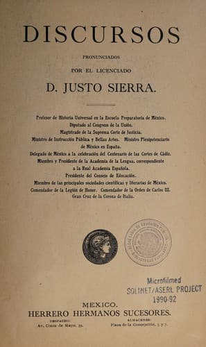 Tapa de Discursos