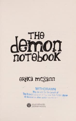 Tapa de The demon notebook