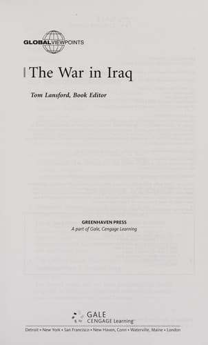 Tapa de The war in Iraq