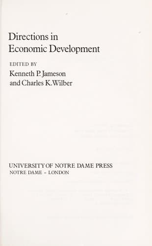 Tapa de Directions in economic development