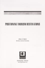 Tapa de Positioning tourism destinations