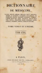Tapa de Dictionnaire de mÃ©decine