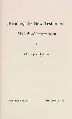 Tapa de Reading the New Testament