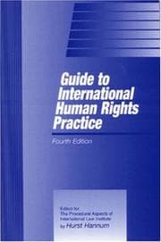Tapa de Guide to international human rights practice