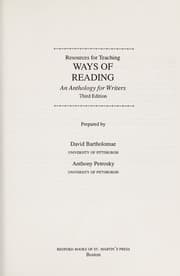 Tapa de Resources for teaching Ways of reading