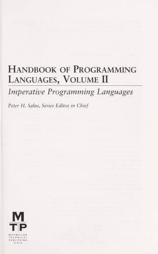 Tapa de Handbook of programming languages