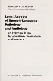 Tapa de Legal aspects of speech-language pathology and audiology