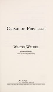 Tapa de Crime of privilege