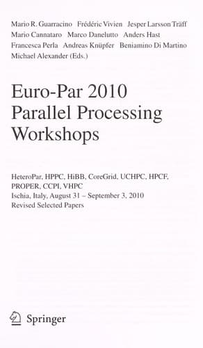 Tapa de Euro-Par 2010 Parallel Processing Workshops