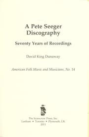 Tapa de A Pete Seeger discography