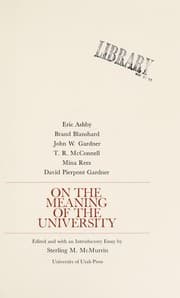 Tapa de On the meaning of the university