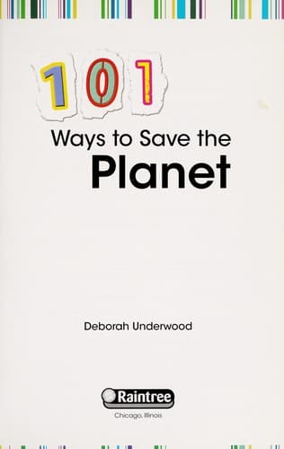 Tapa de 101 ways to save the planet