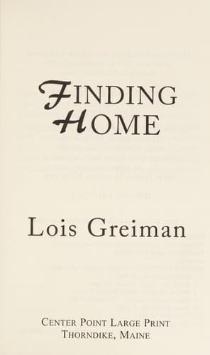 Tapa de Finding home
