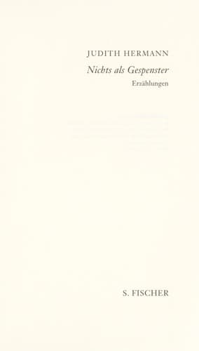 Tapa de Nichts als Gespenster