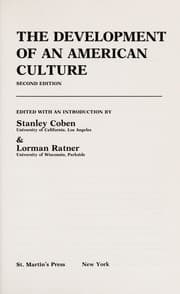 Tapa de The Development of an American culture