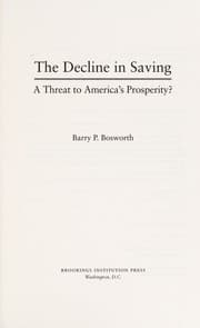 Tapa de The decline in saving