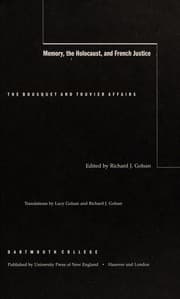 Tapa de Memory, the Holocaust, and French justice