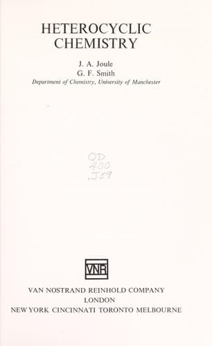 Tapa de Heterocyclic chemistry