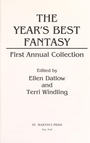 Tapa de The year's best fantasy