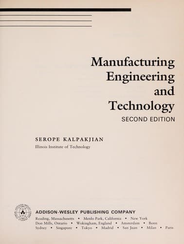 Tapa de Manufacturing engineering and technology