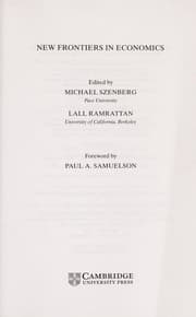 Tapa de New frontiers in economics