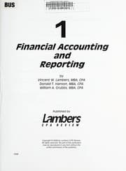 Tapa de Financial accounting and reporting