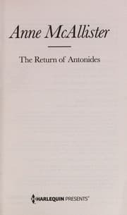 Tapa de The return of Antonides