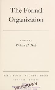 Tapa de The formal organization