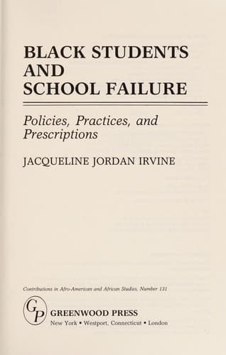 Tapa de Black students and school failure