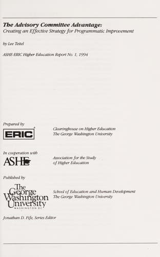 Tapa de The advisory committee advantage