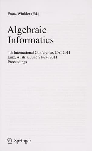 Tapa de Algebraic Informatics