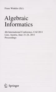 Tapa de Algebraic Informatics