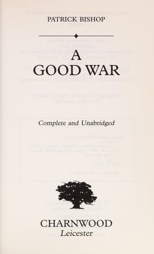 Tapa de A good war
