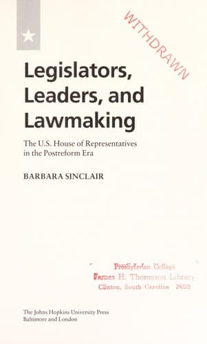 Tapa de Legislators, leaders, and lawmaking