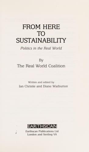Tapa de From here to sustainability