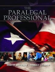 Tapa de The paralegal professional