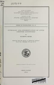 Tapa de Petrology and sedimentation of upper Chester sandstones