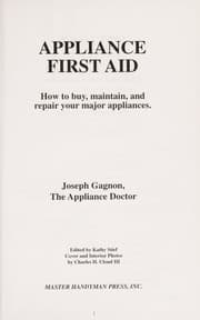 Tapa de Appliance First Aid