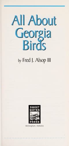 Tapa de All about Georgia birds