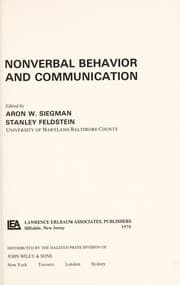 Tapa de Nonverbal behavior and communication