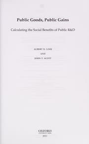 Tapa de Public goods, public gains