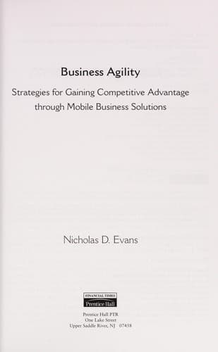 Tapa de Business agility