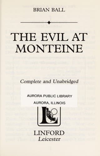 Tapa de The evil at Monteine