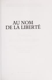 Tapa de Au nom de la liberte