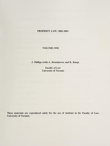 Tapa de Property law
