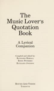Tapa de The music lover's quotation book