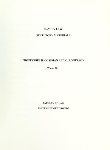 Tapa de Family law