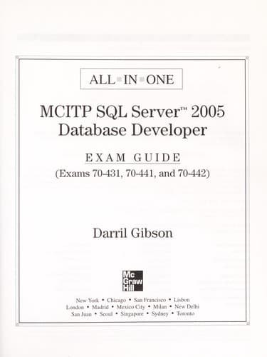 Tapa de MCITP SQL server 2005 database developer